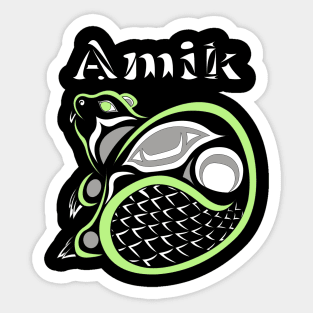 Amik (Beaver) Agender Pride Sticker